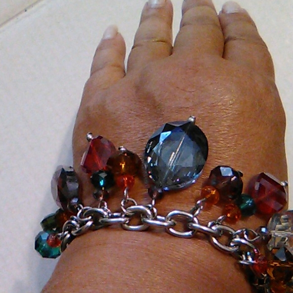 Nwot Multi Colored Crystal Bracelet - Picture 5 of 8